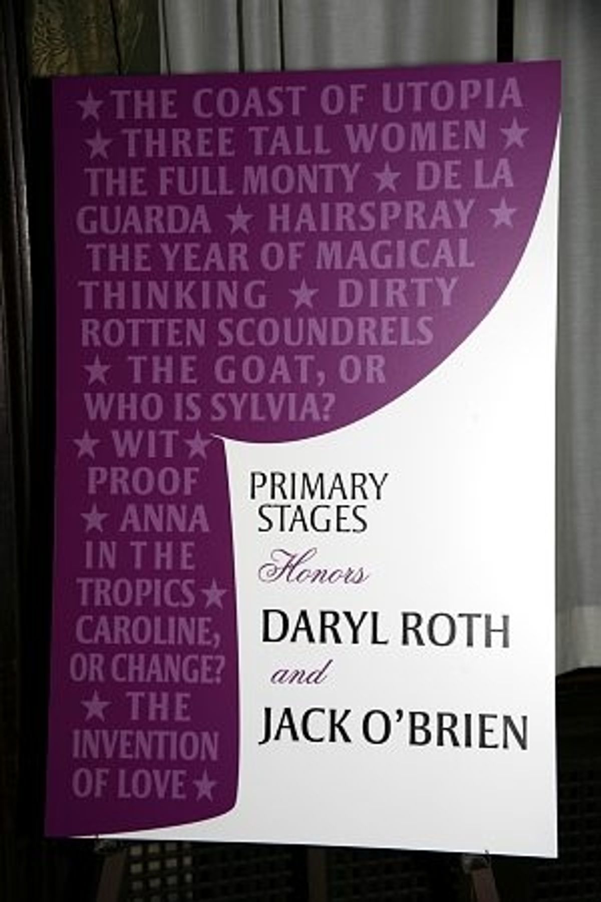 Primary Stages Honors Daryl Roth and Jack O'Brien at Primary Stages Cocktails for Roth & O'Brien