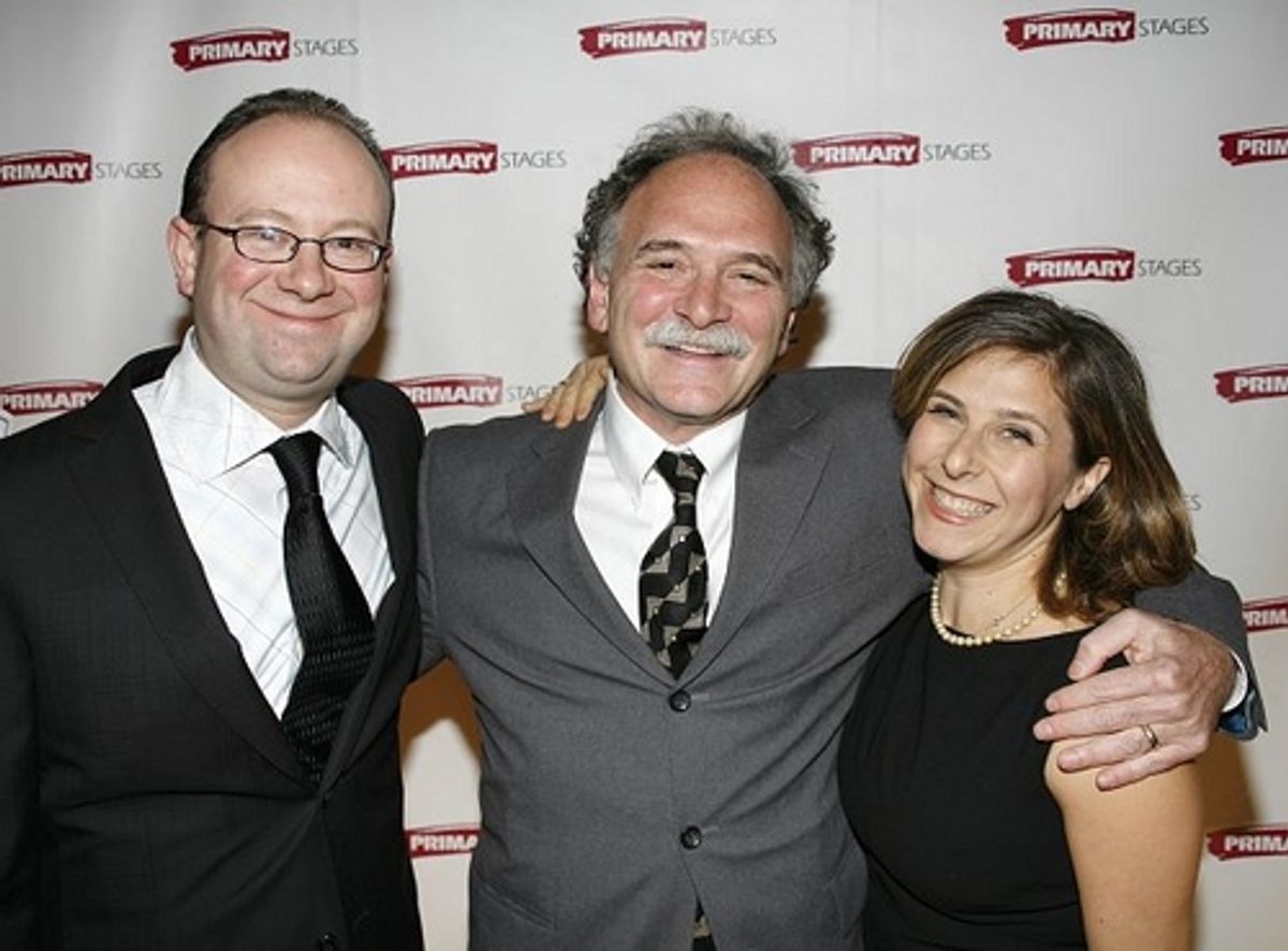 Andrew Leynse, Willy Holtzman and Brooke Berman at Primary Stages Cocktails for Roth & O'Brien