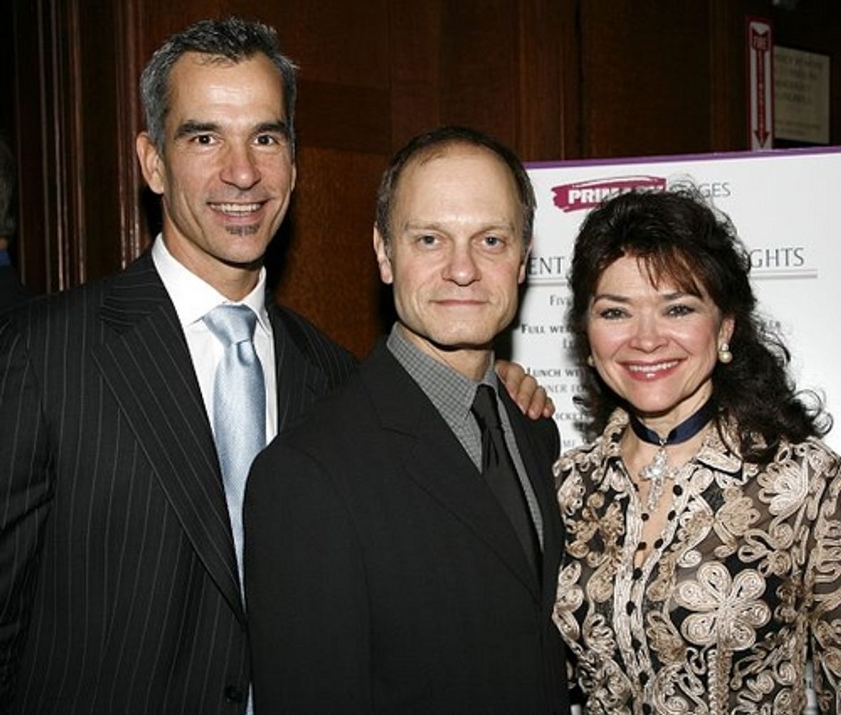 Jerry Mitchell, David Hyde-Pierce and Linda Hart at 