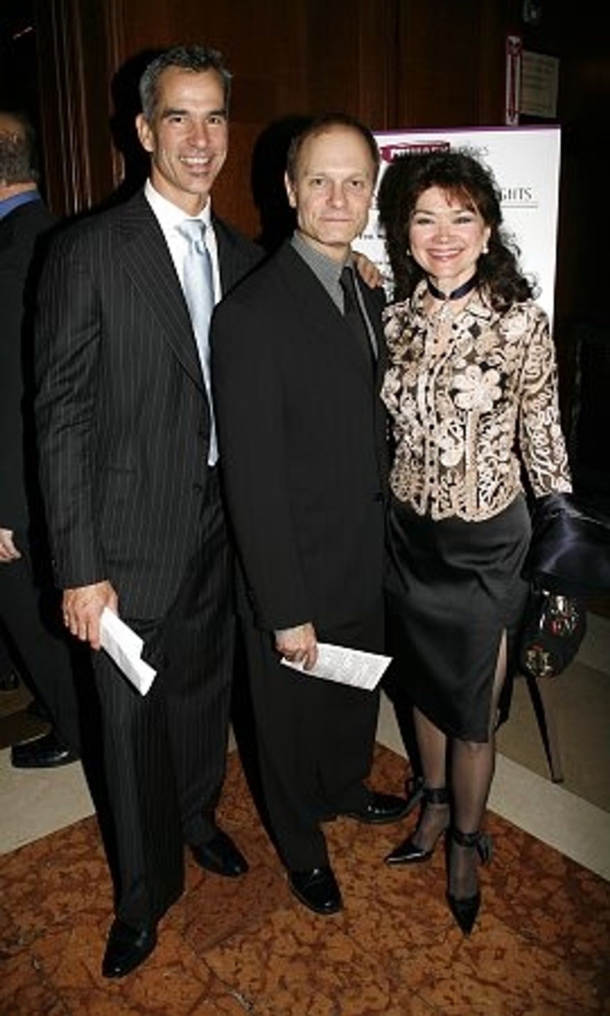 Jerry Mitchell, David Hyde-Pierce and Linda Hart at 