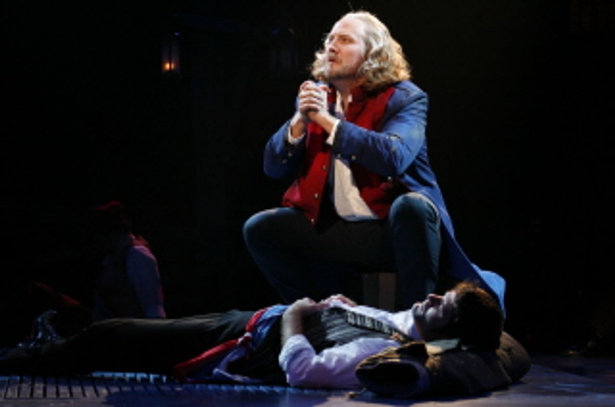 Fred Inkley as Jean Valjean and Charles Hagerty as Marius at 