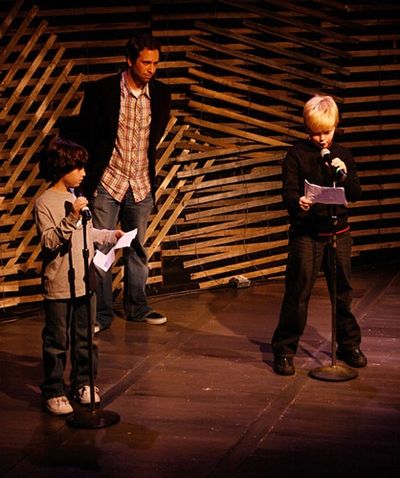 Trevor Braun and Sean Gilbert perform the final scene of The Farnsworth Invention Photo