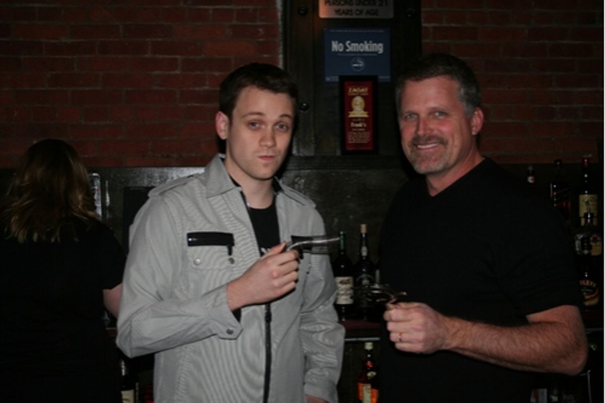 Michael Arden and Robert Newman at Celebrity Bartending Night