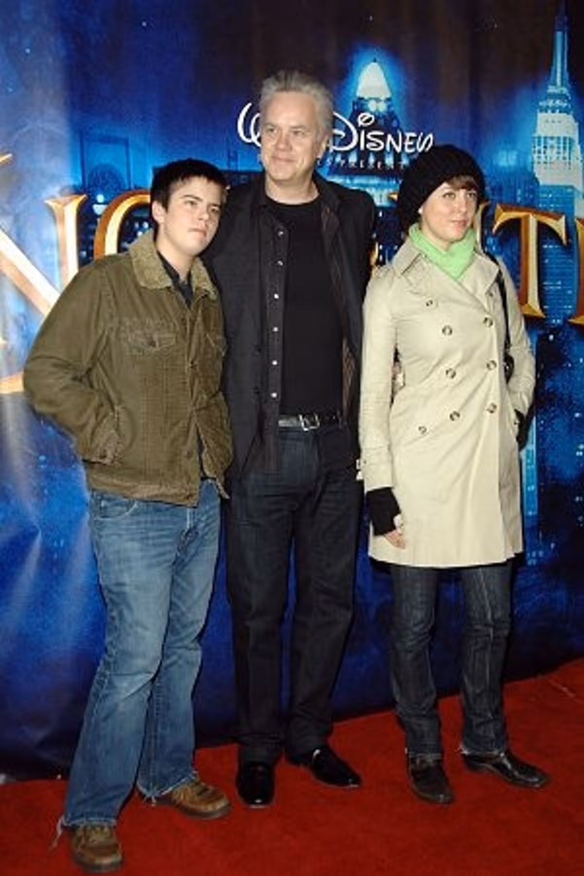 Tim Robbins with children Miles and Eva Amurri at 'Enchanted' New York Film Screening