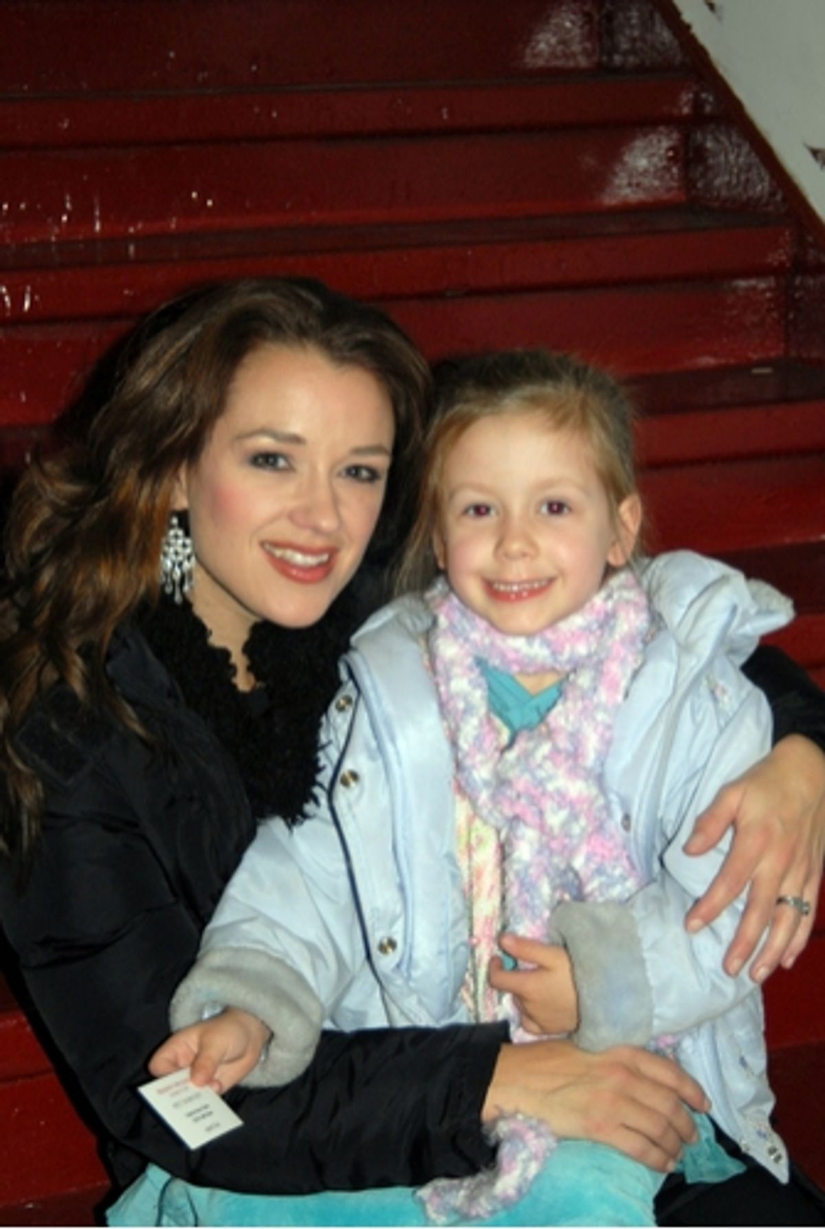 Sarah Uriarte Berry and her daughter Madeleine Grace at 