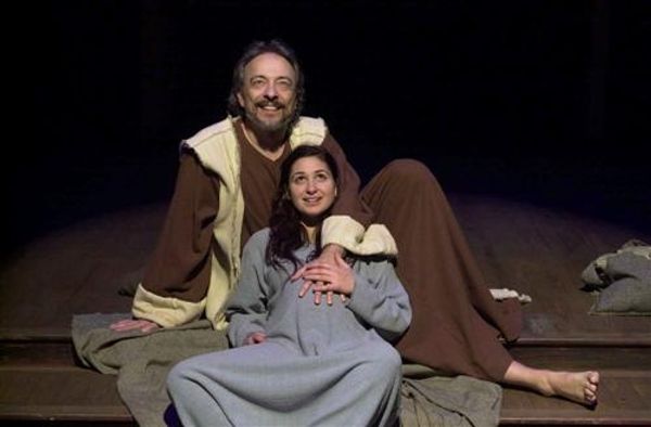 Joseph (Vince Petronio) and Mary (Gabby Sherba) eagerly anticipate the pending birth  Photo