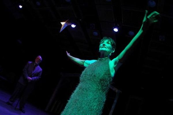 The Man in Gray (left, Bob Colonna) cuts a deal with the Tree (right, Isabel O'Donnel Photo