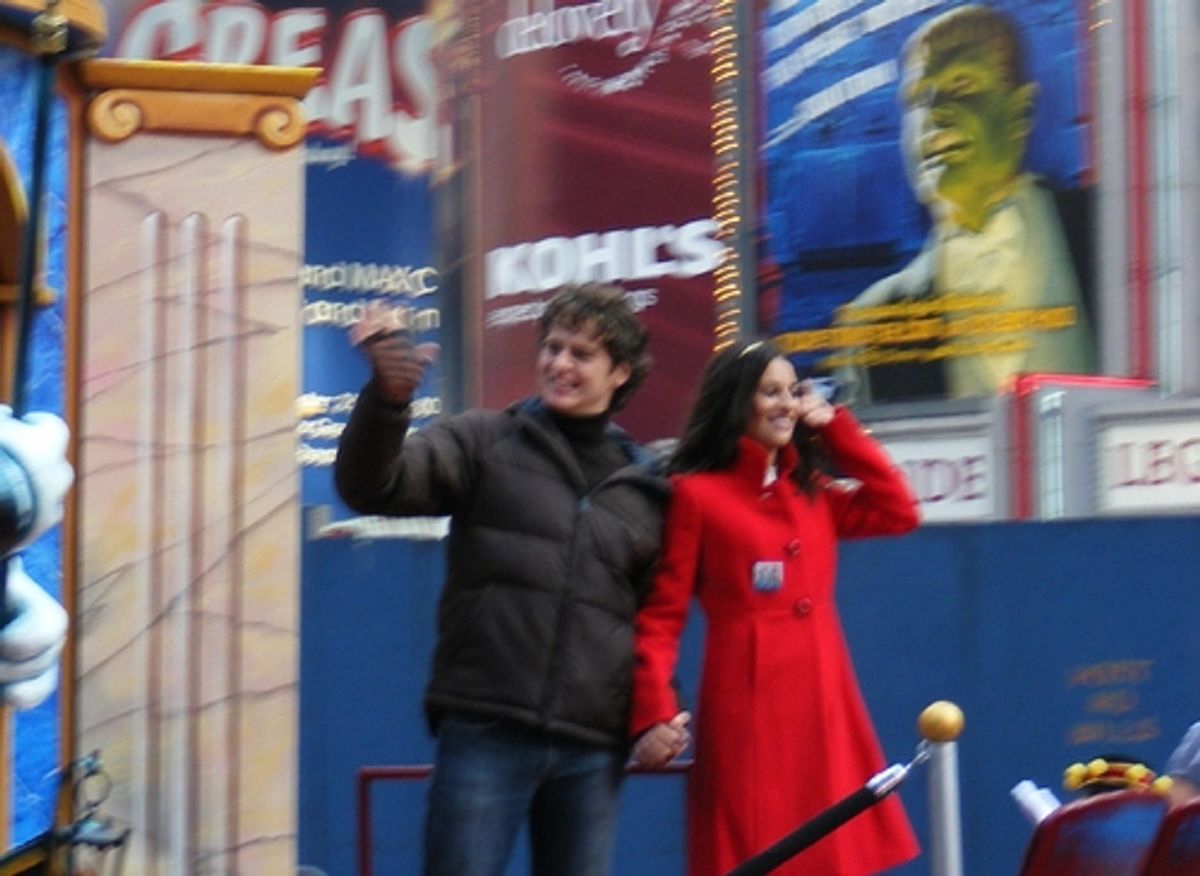 Jonathan Groff and Lea Michele at 