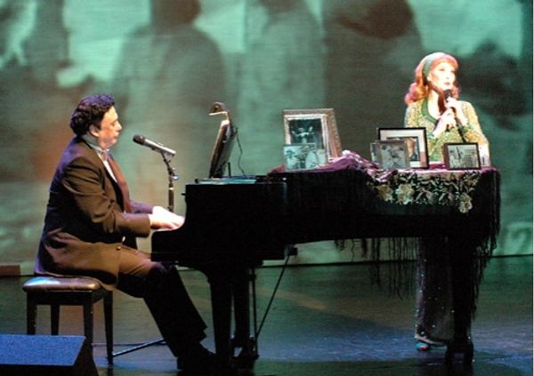Musical Director Edward (Eddie) Sayegh with Kathryn Crosby as they remember our troop Photo