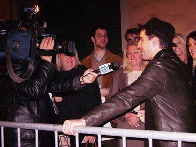 John Lloyd Young interviewed by NY1 Photo