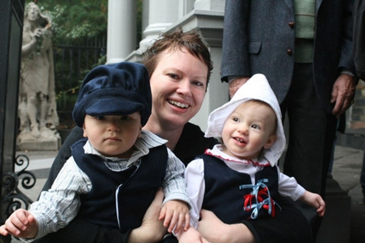 Kai Dreicer, Flying Fig Theater Co-Artistic Director and mom Heather Ondersma and Alula Dreicer at 