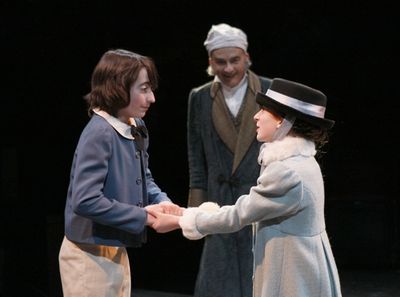 Jeremy Weizenbaum as Young Scrooge, Amelia Rose Brummel as Fan Photo