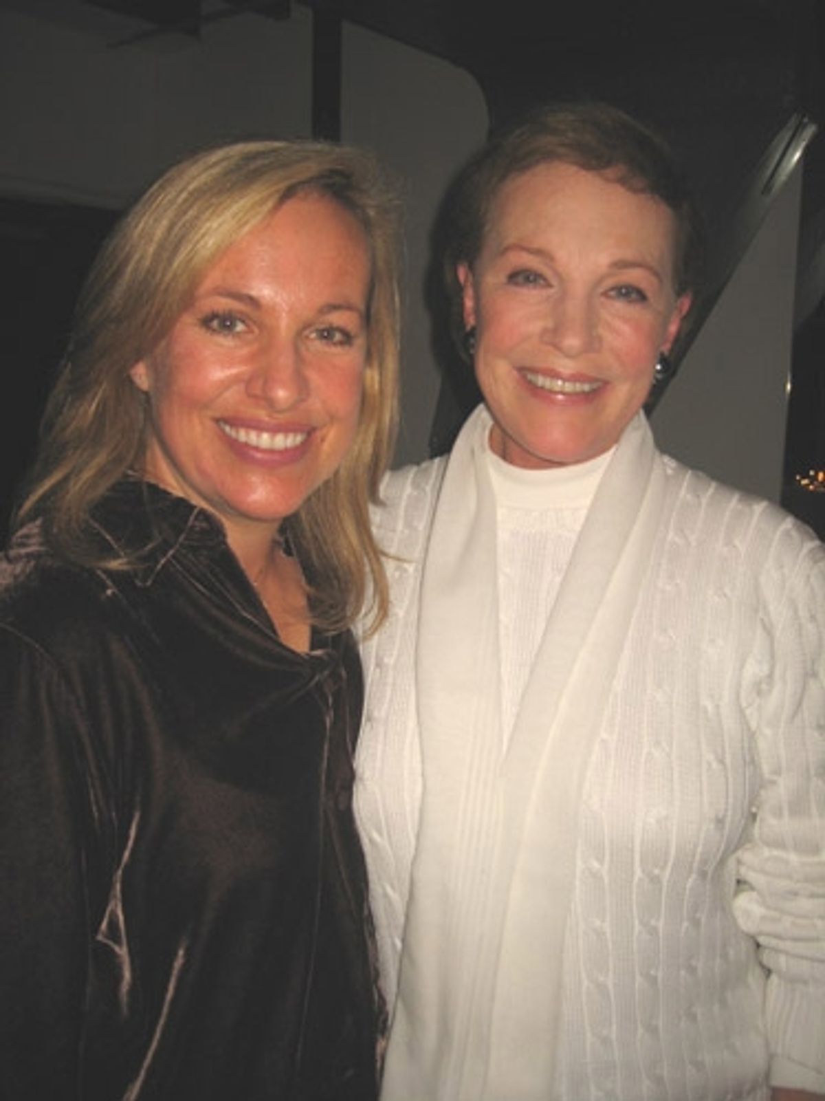 Authors Emma Walton Hamilton and Julie Andrews at 'Simeon's Gift' at Bay Street