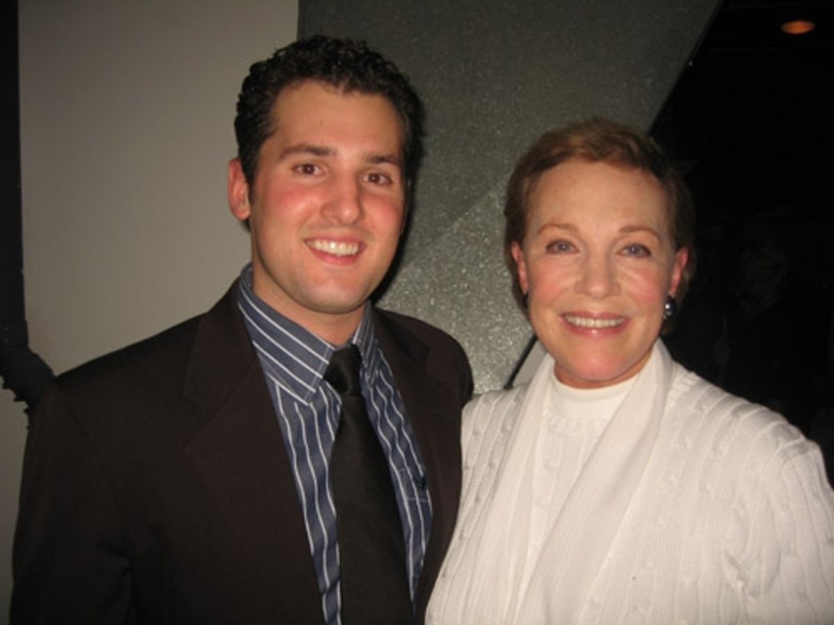 Julie Andrews with Christopher Pinnella (Simeon) at 'Simeon's Gift' at Bay Street