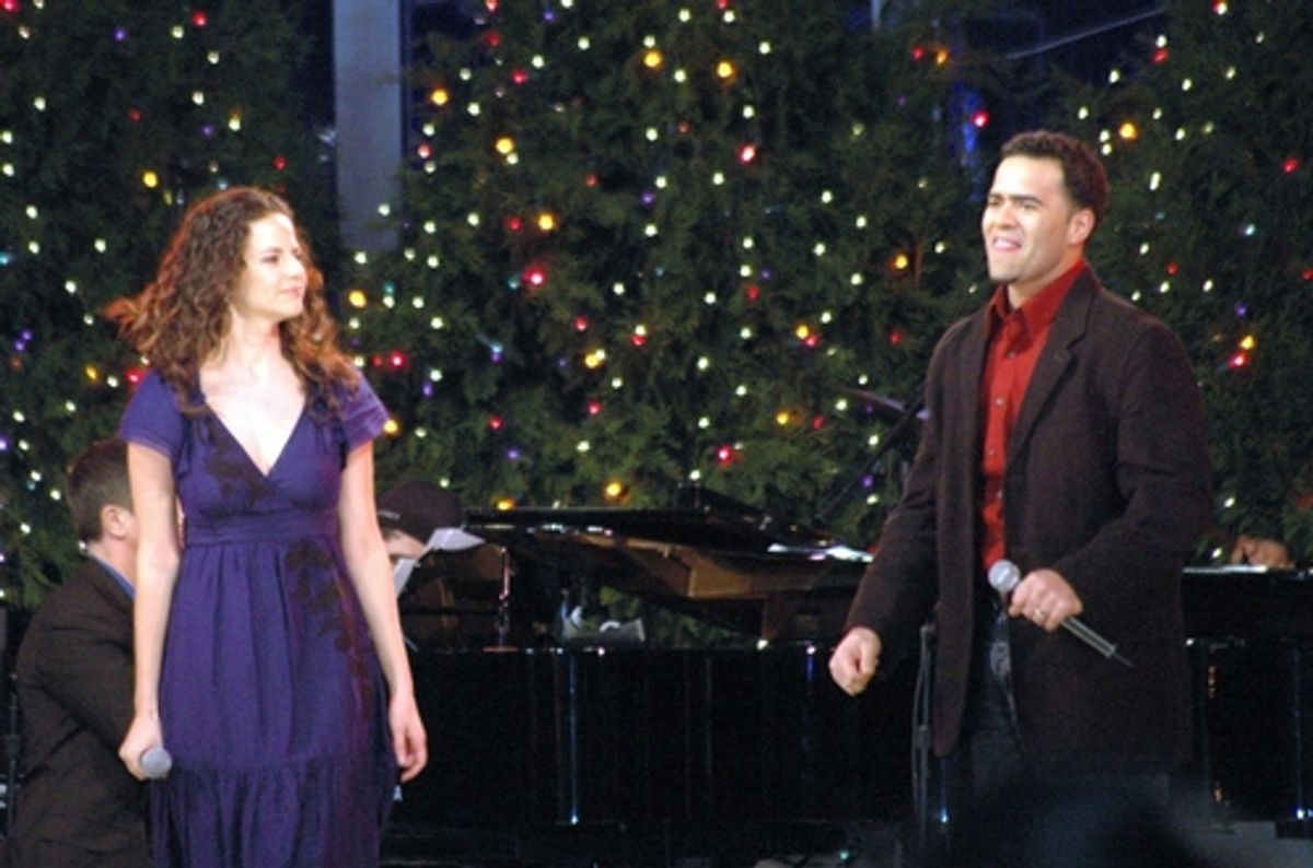 Mandy Gonzalez and Christopher Jackson at 