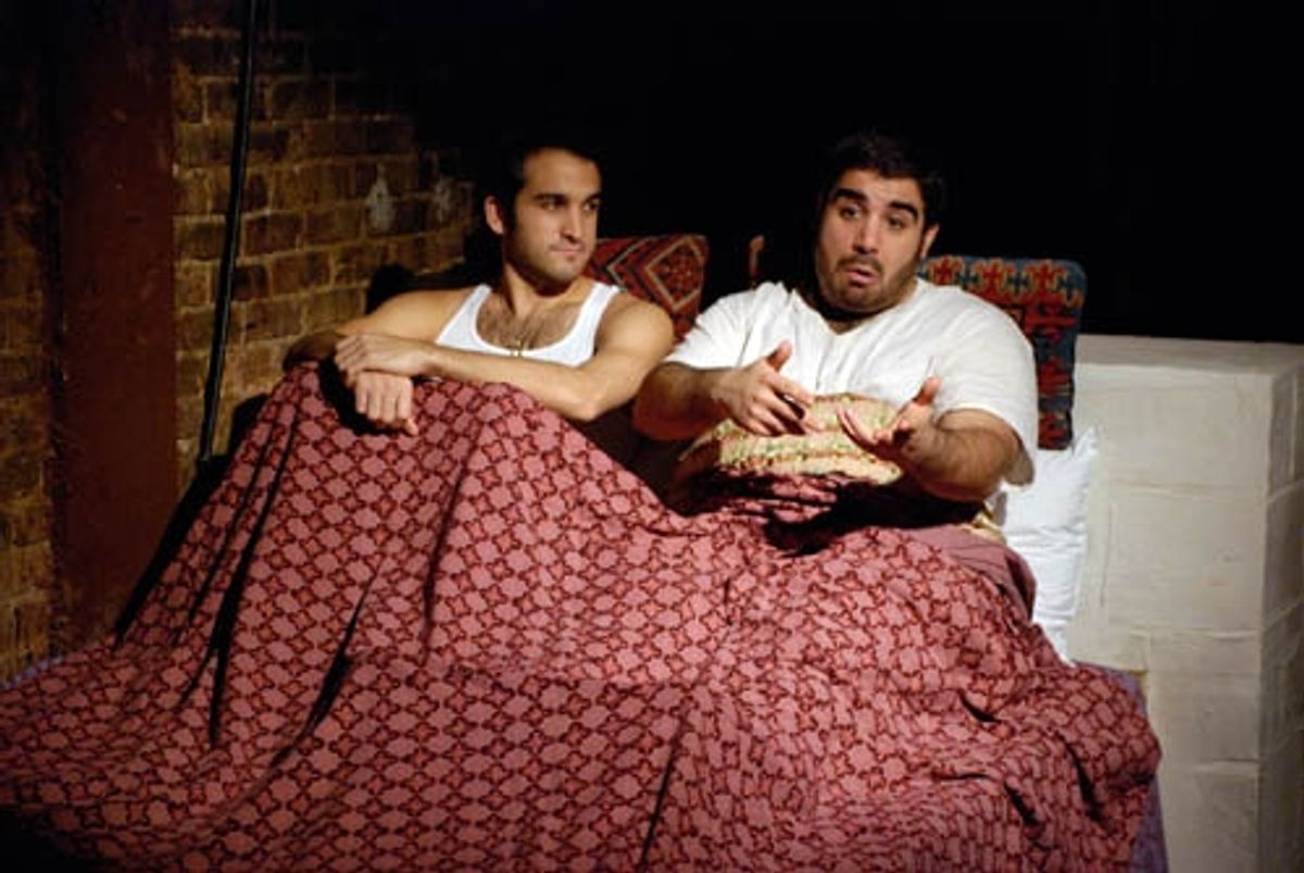 l-r: Jeremy Cohen (Assaf) and Mike Mosallam (Aziz) at 