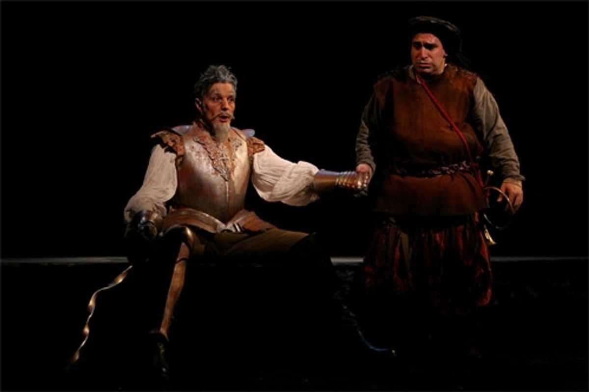 Robert Cuccioli and Carlos Lopez (Sancho Panzo) at 'Man of La Mancha' with Robert Cuccioli
