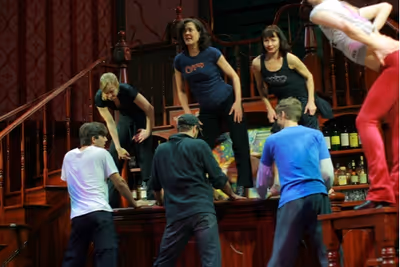 Karen Ziemba and the cast of Curtains in rehearsal Photo