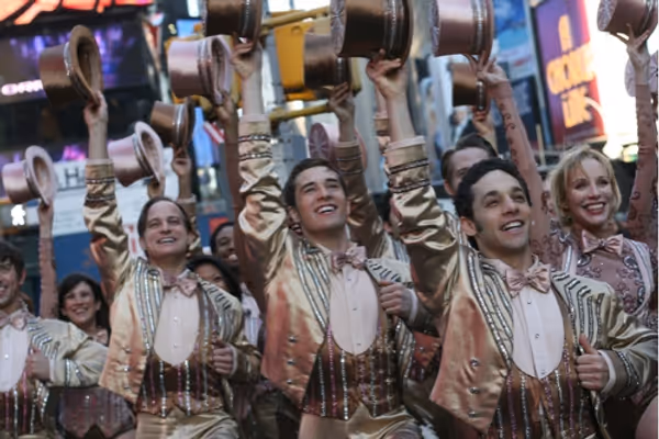 Michael Gruber, Paul McGill, Jeffrey Schecter and Charlotte D'Amboise are all smiles! Photo