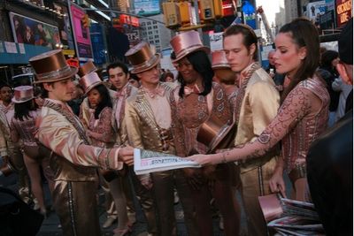 Paul McGill, Michael Gruber, Deidre Goodwin and others read the headlines Photo