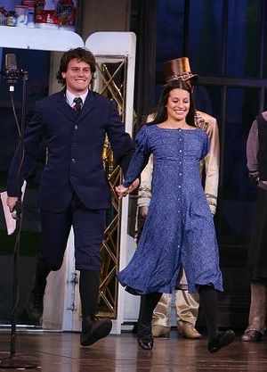 Jonathan Groff and Lea Michele Photo