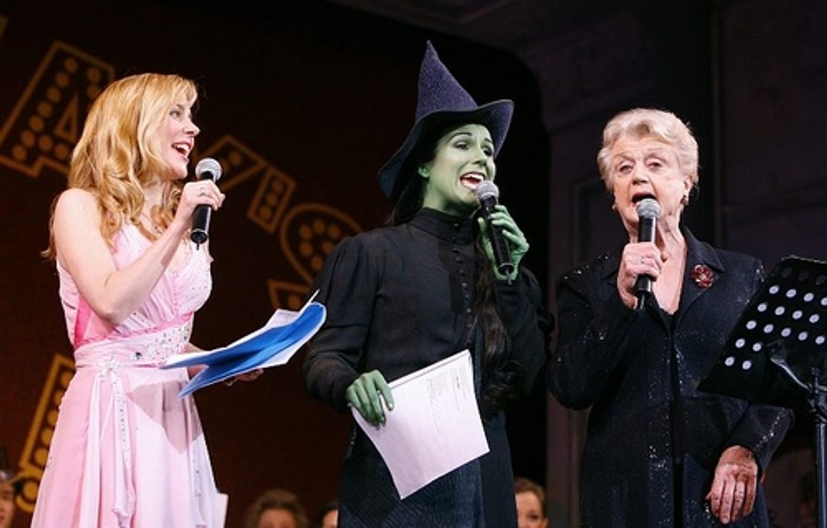 Kerry Butler, Stephanie J. Block and Angela Lansbury at 