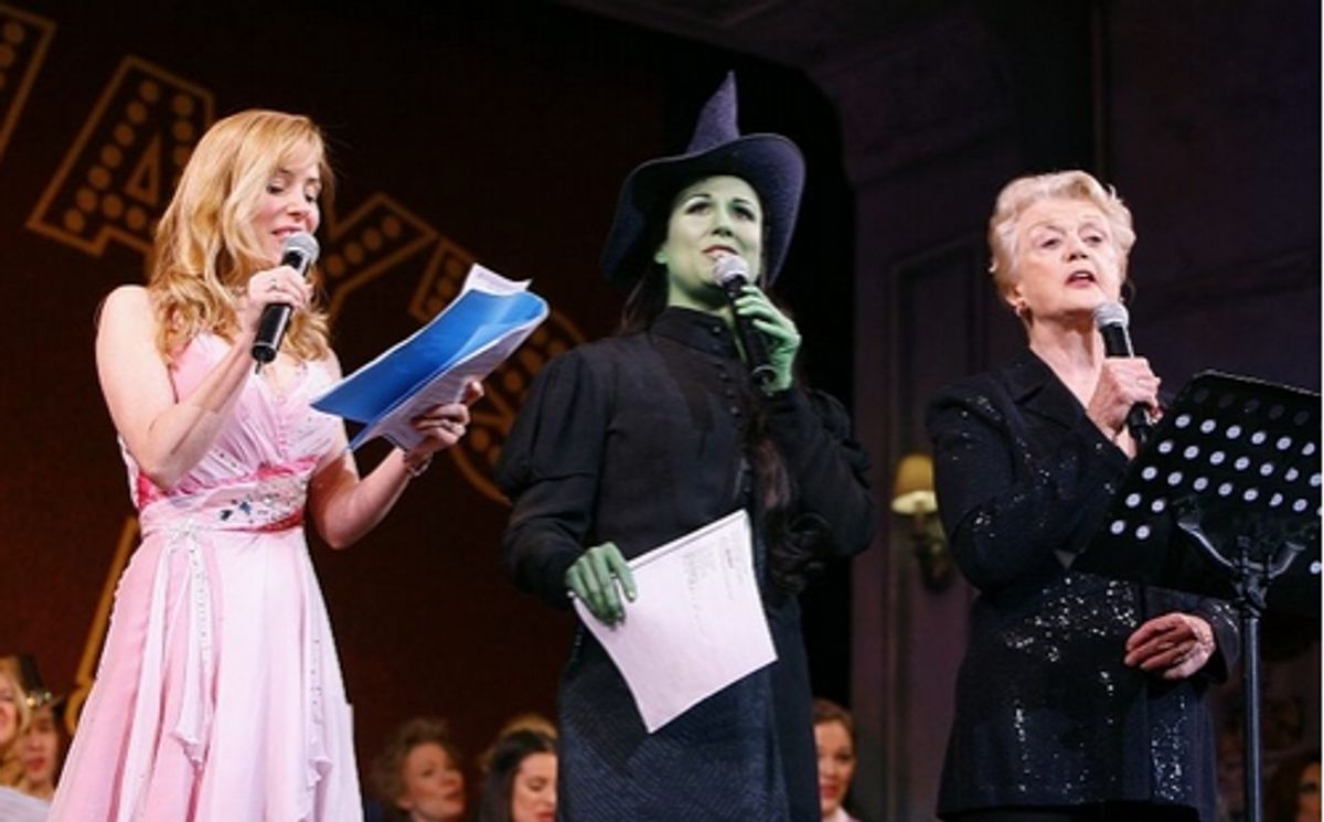 Kerry Butler, Stephanie J. Block and Angela Lansbury at 