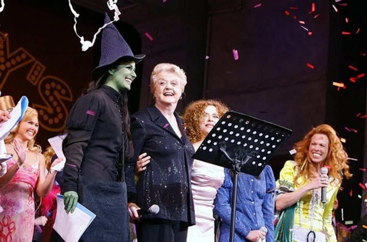 Stephanie J. Block, Angela Lansbury, Bernadette Peters and Carolee Carmello at 