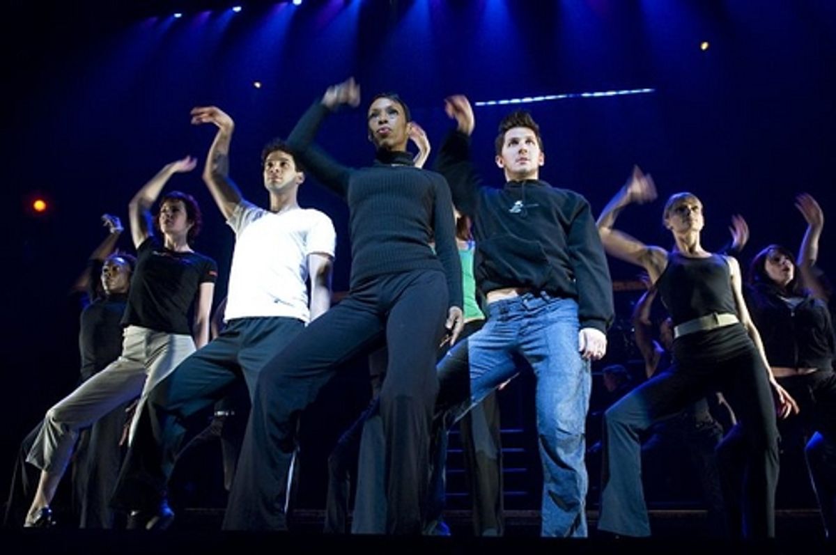 Brenda Braxton and the cast of Chicago in dance-rehearsal at 
