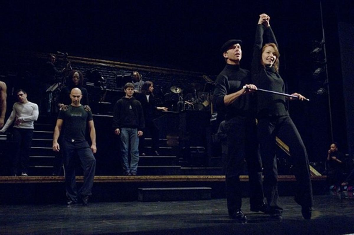 Maxwell Caulfield with the cast of Chicago at 