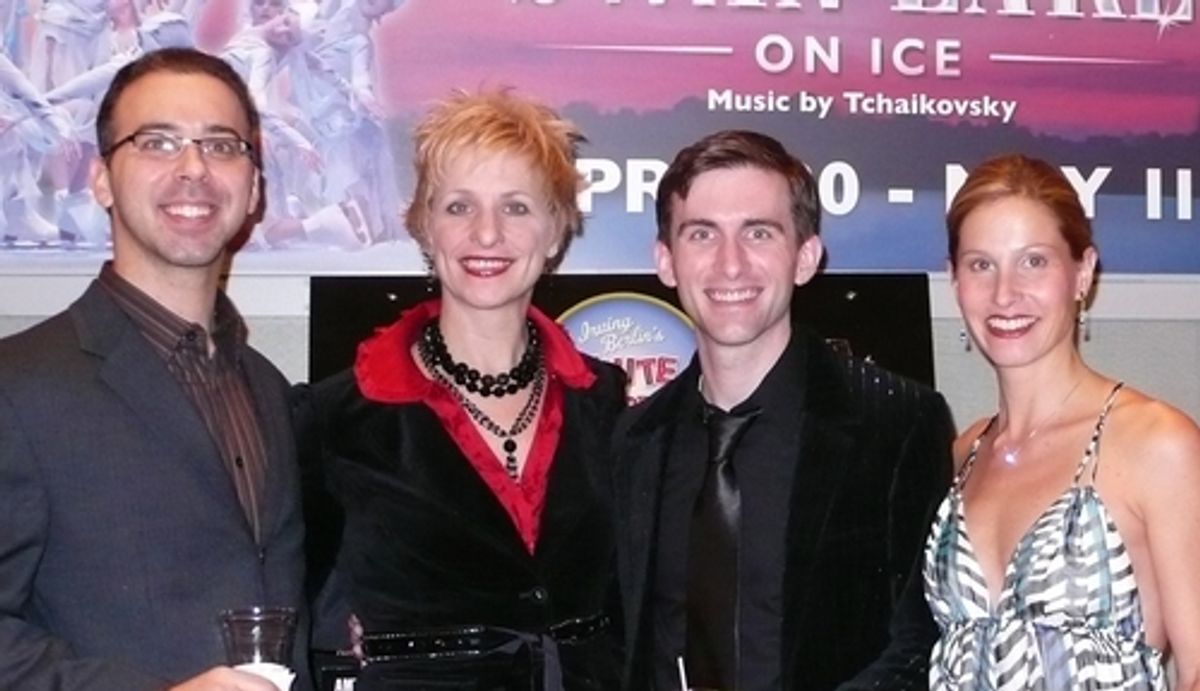 l-r: Andrew Black, Kelli Barclay (Assoc. Choreographer), Matthew J. Kilgore and Amy Burnette at 