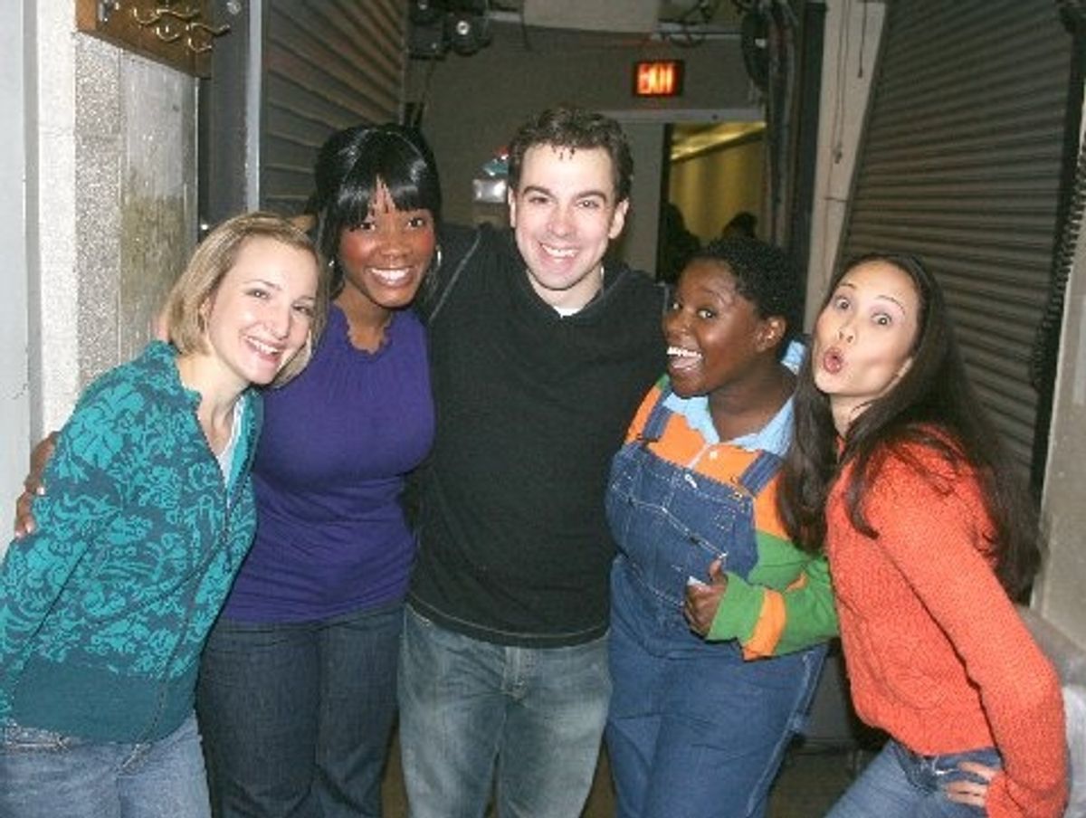 Cast members Maggie Lakis, Erica Robinson, Robert McClure, Danielle Thompson and Jennie Kwan at 