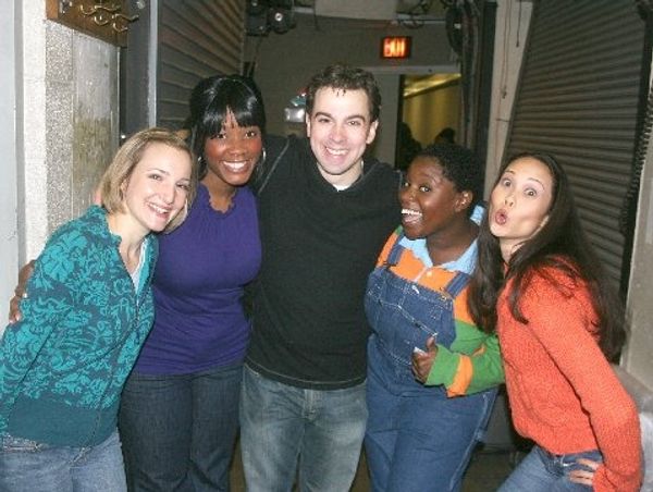 Cast members Maggie Lakis, Erica Robinson, Robert McClure, Danielle Thompson and Jenn Photo