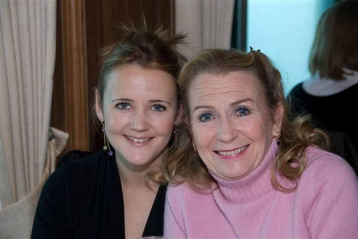Juliet Mills with her daughter Melissa Caulfield at 