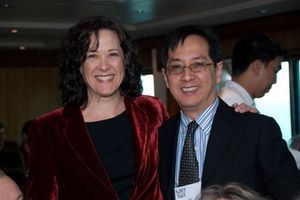 Karen Ziemba and president of JAY Records John Yap Photo
