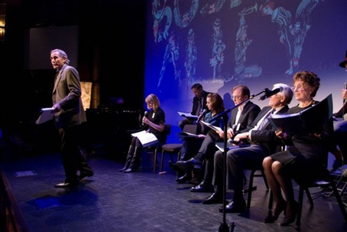 Jim Dale and the cast at 