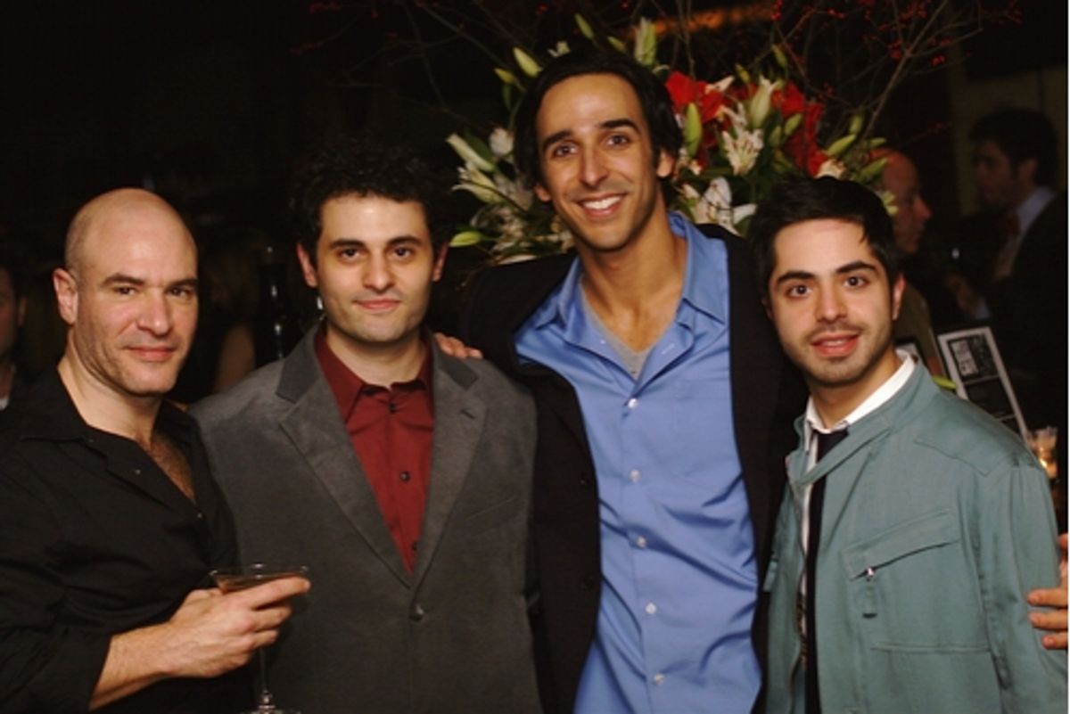 Demosthenes Chrysan, Arian Moayed, Amir Arison and Satya Bhabha at 