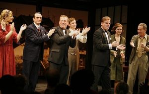Aaron Sorkin with Hank Azaria, Des McAnuff, Jimmi Simpson and the company @ BroadwayWorld Aaron Sorkin with Hank Azaria, Des McAnuff, Jimmi Simpson and the company Photo