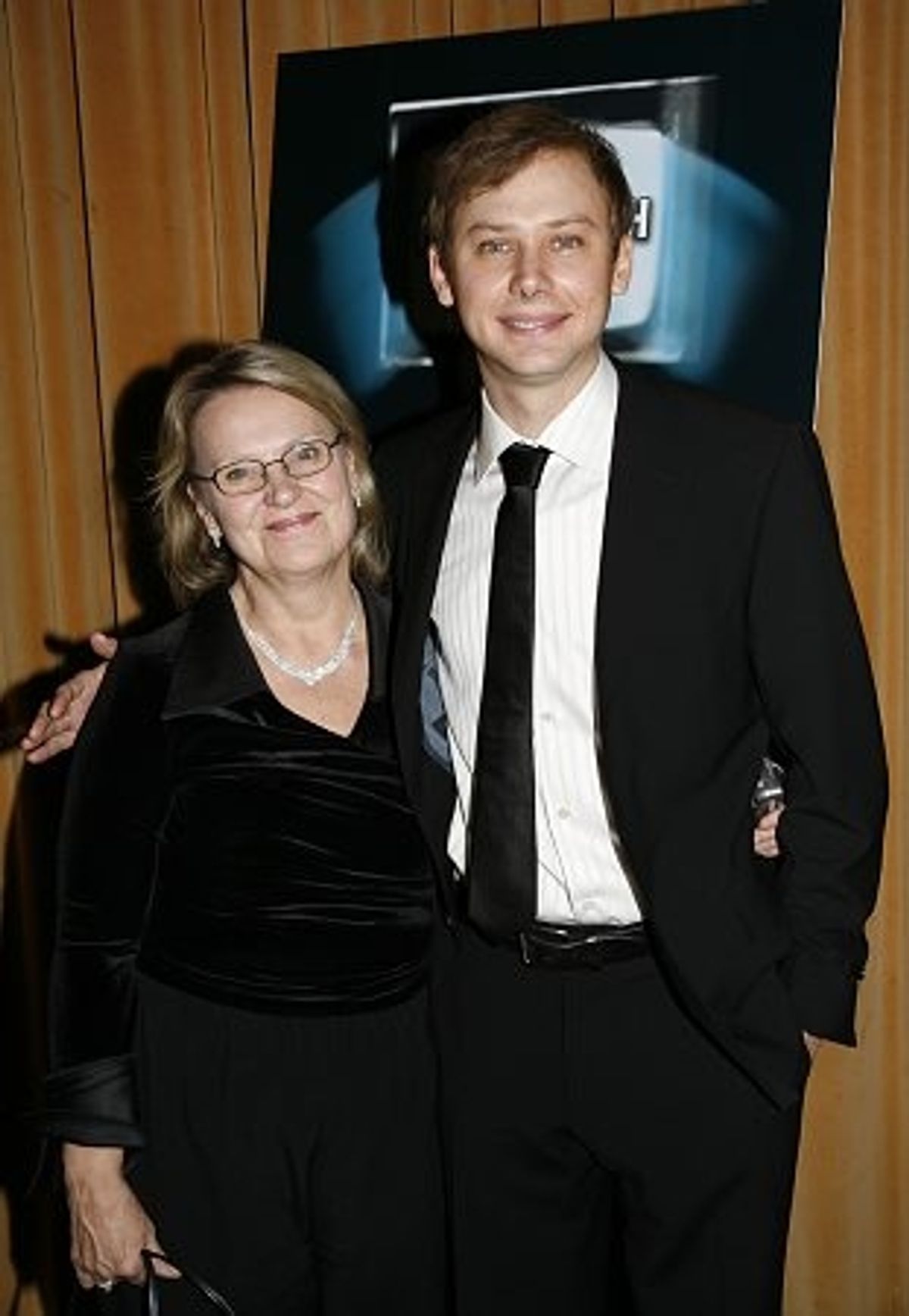 Jimmi Simpson and his mother at 