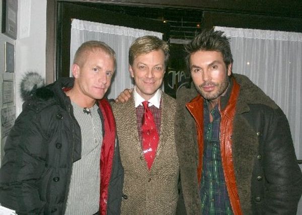 Geir Ness, Host Jim Caruso and Norwegian TV host Jan Thomas Photo