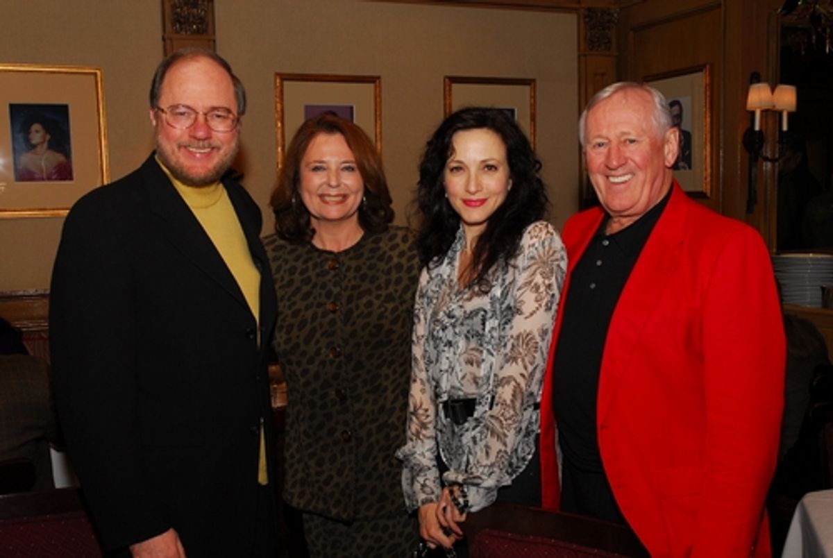 Friars Rupert Holmes, Randie Levine-Miller, at Bebe Neuwirth at Friars' Club Luncheon