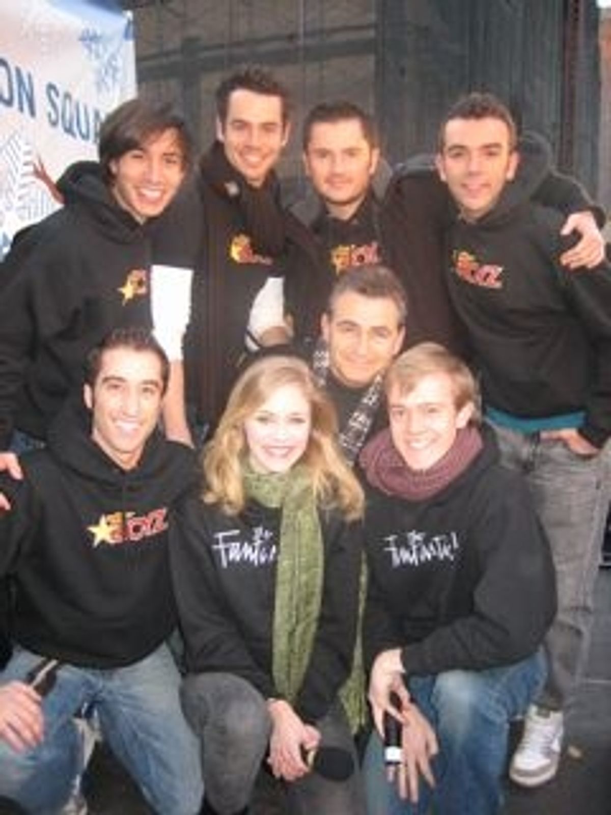 Top: Altar Boyz Jay Garcia, Chad Doreck, Jim Daly, Joey Khoury. Bottom: Ryan Strand (Altar Boyz), Liz Holtan (The Fantasticks), Paul Kreppel (My Mother's Italian...) and Douglas Ullman (The Fantasticks at 