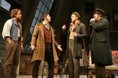 Norbert Leo Butz, Michael McGrath (Agamemnon Buckner "Chicago"), Jeremy Bobb (Phelim  Photo
