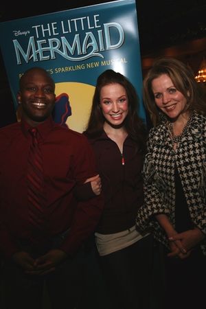 Tituss Burgess (Sebastian), Sierra Boggess (Ariel) and RenÃ©e Fleming Photo