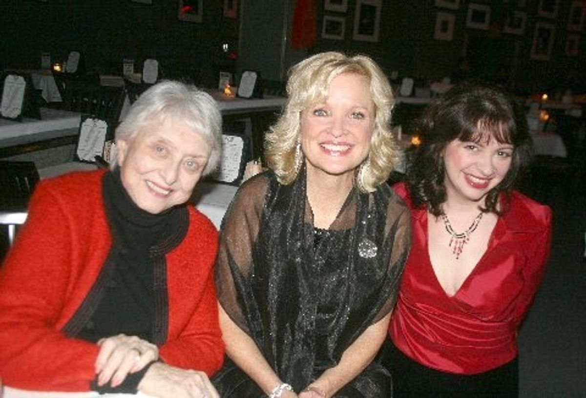 Celeste Holm, Christine Ebersole and Janet Fanale at 