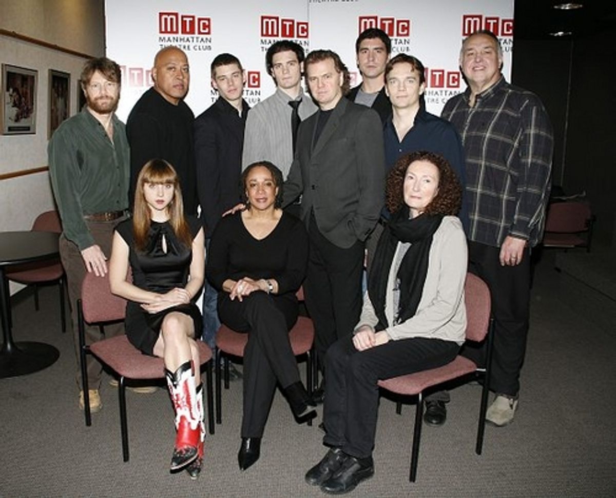 Back Row (L-R) Joseph Adams, Keith Randolph Smith, Brian Smith, Daniel Damon Joyce, Chad Hoeppner, Matthew J. Williamson, Lyle Kanouse Front (L-R) Zoe Kazan, S. Epatha Merkerson, Kevin Anderson and at 