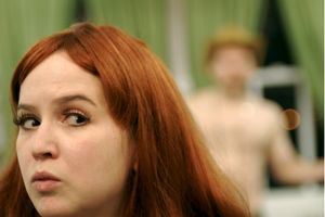 Anne Gridley (foreground), Zachary Oberzan (background) @ BroadwayWorld Anne Gridley (foreground), Zachary Oberzan (background) Photo