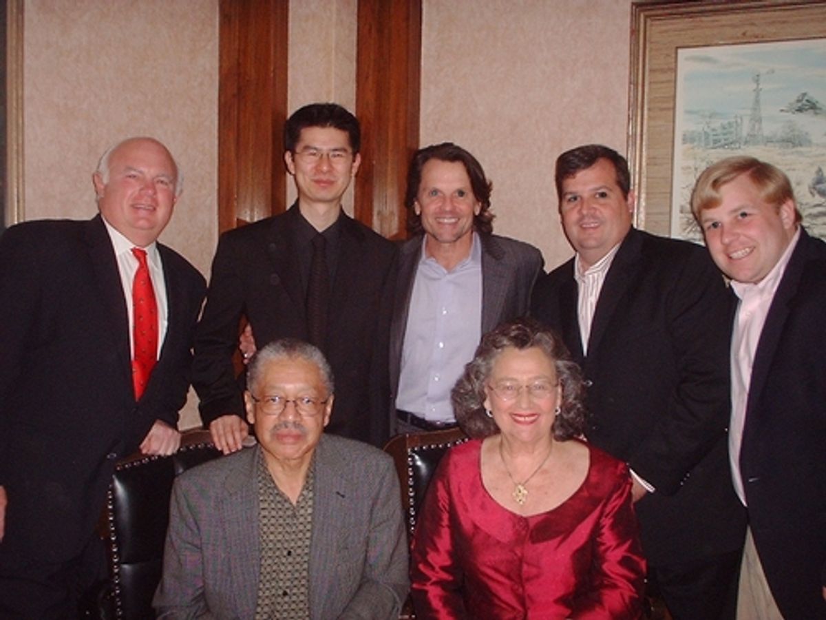 Top (L to R) Bill Monteleone, Marcus Cheong, Roger WIlson, State Representatives Jeff Arnold and Walker Hines, Dr. Ed Blakely, Council Member-At-Large Jackie Clarkson at 
