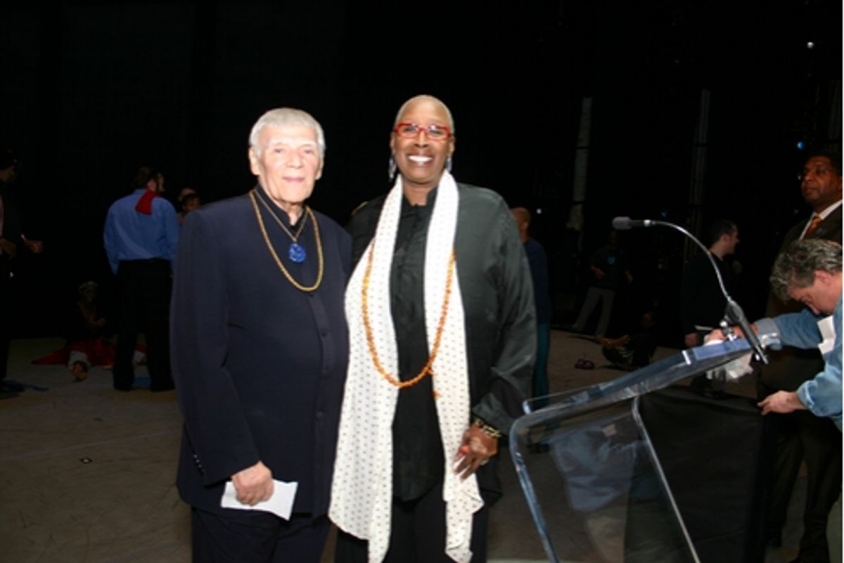 Pre-Performance: Paul Szilard, Judith Jamison onstage at City Center at Paul Szilard Celebration at City Center