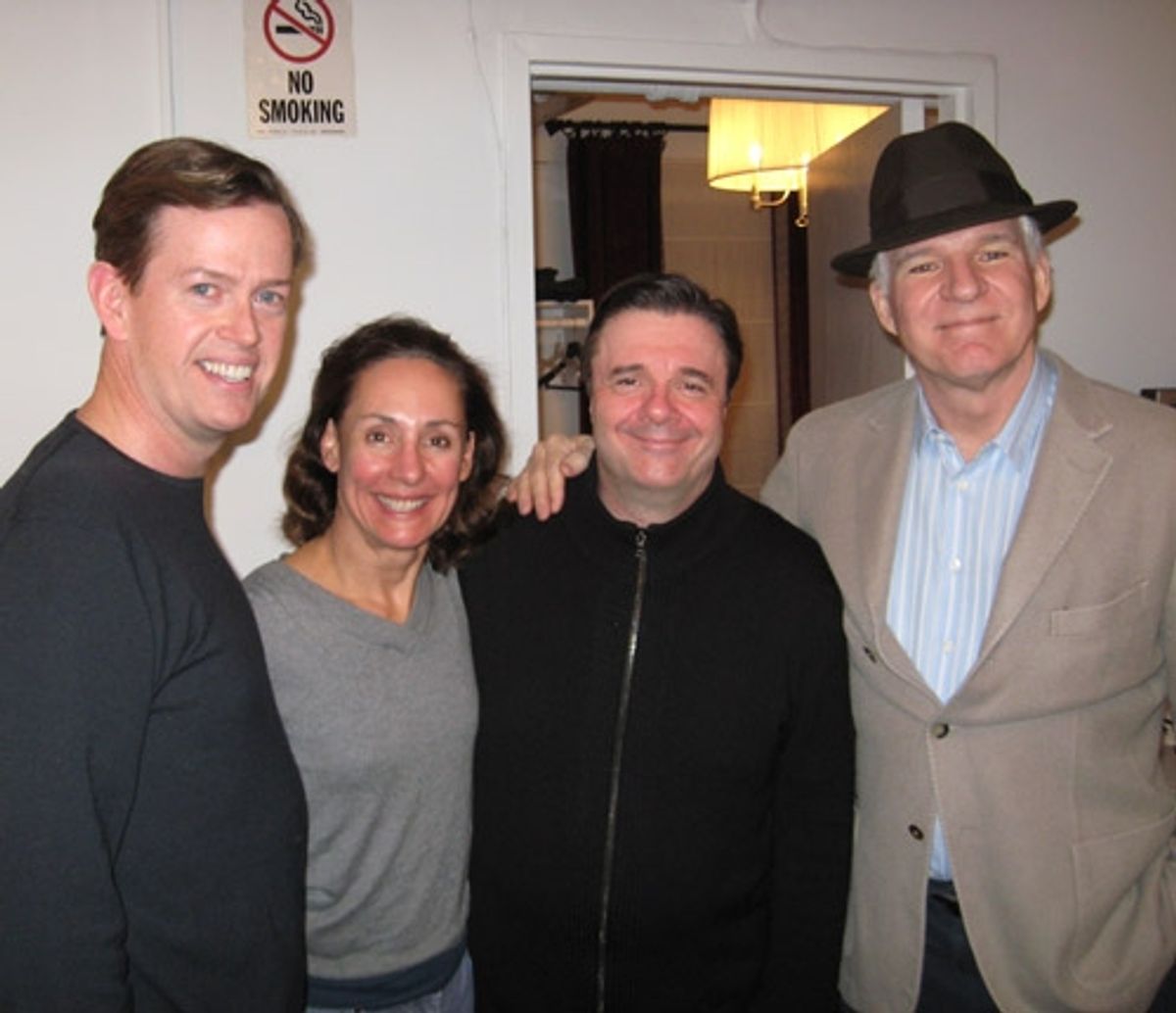 l-r: Dylan Baker, Laurie Metcalf, Nathan Lane and Steve Martin at 